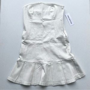NWT Urban Outfitters Brandi Denim Strapless Dress in white